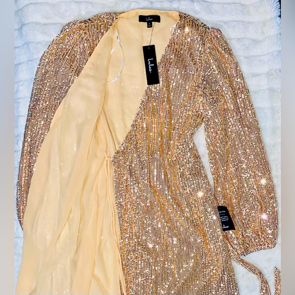 Sequin mini dress golden  Lulus